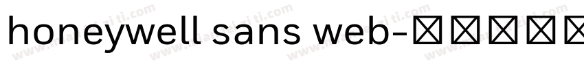 honeywell sans web字体转换